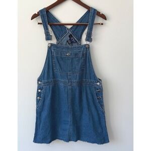 Original TY Wear Denim‎ Jean Overall Dress Mini Frayed Hem Women's Size M